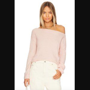 Lovers + Friends Alayah Off Shoulder Pink Sweater - Large - NWT